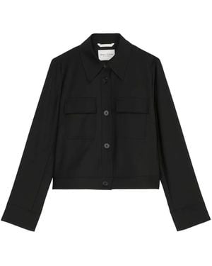 Marc O' Polo Button-Up Cropped Jacket - Black