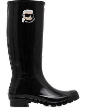 Karl Lagerfeld Wellington Boots - Black