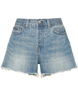 Polo Ralph Lauren High-rise Denim Shorts - Women's - Cotton/recycled Cotton - Blue