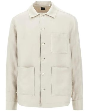 Xacus Linen Pocket Shirt - White
