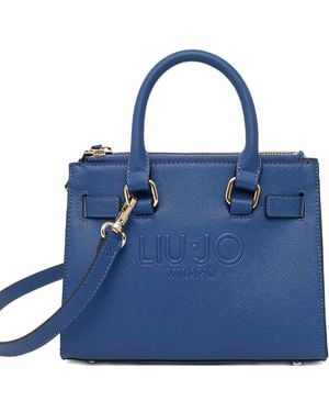 Liu Jo Logo-Embossed Tote Bag - Blue