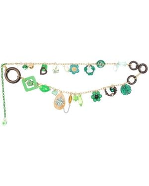 Amir Slama Embellished Chain Belt - Metallic