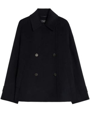 Weekend by Maxmara Double-Breasted Short Jacket - Blue