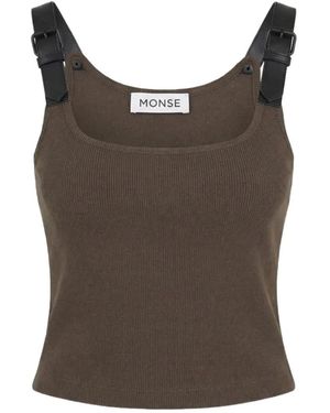 Monse Buckle-Detail Tank Top - Brown