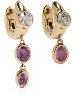UNIFORM OBJECT 18K Tusk Sapphire Earrings - White