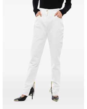 Balmain Skinny-Jeans mit Schmuckknöpfen - Weiß