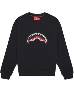 Sprayground Sweat Scribble À Motif Requin Brodé - Blue