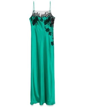 Carine Gilson Lace-Detailed Slip Dress - Green