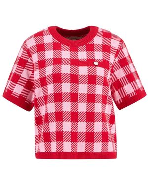 Barbour Haut Esther À Carreaux Vichy - Red