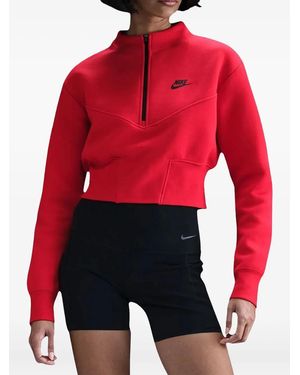 Nike Tech Fleece Half-Zip Sweatshirt - Red