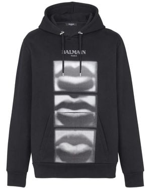 Balmain Hoodies - Black