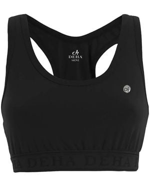 Deha Brassière De Sport À Logo - Noir