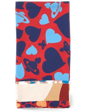 Vivienne Westwood Hearts And Orbs Scarf - Red