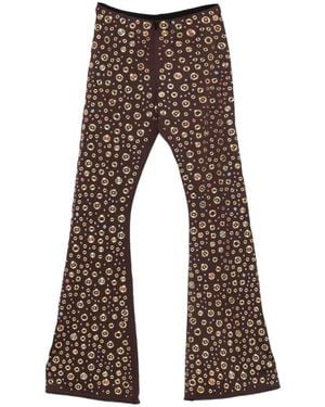 Oséree Pantalones Acampanados Con Detalles - Gris