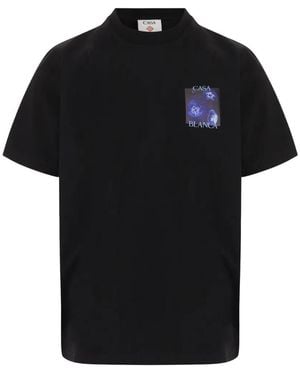 CASABLANCA Graphic-Print T-Shirt - Black