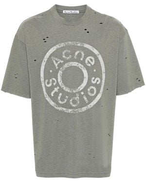 Acne Studios ロゴ Tシャツ - グレー