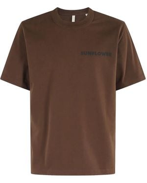 sunflower Logo-Print T-Shirt - Brown