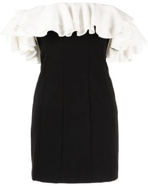 STAUD Kiara Ruffled Minidress - Black
