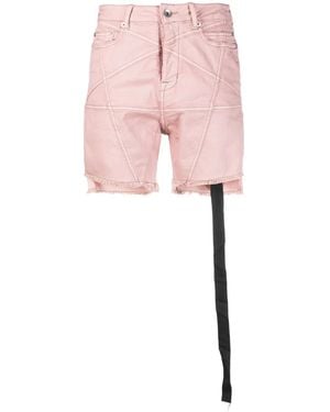 Rick Owens Pantalones Vaqueros Cortos Sin Rematar - Rosa