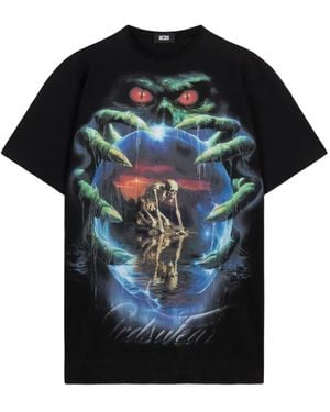 Gcds Graphic-Print T-Shirt - Black