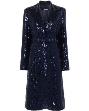 ROTATE BIRGER CHRISTENSEN スパンコール コート - ブルー