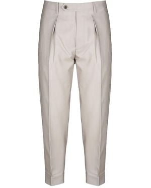 Berwich Pleated Tapered Pants - Gray