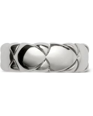 Burberry Shield Segment Sterling Ring - White