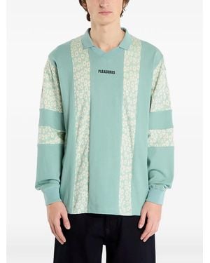 Pleasures Geblümtes Sweatshirt Mit V-Ausschnitt - Grün