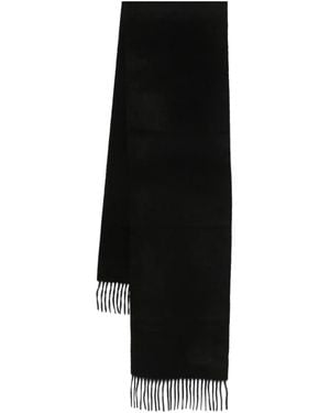 Paul Smith Cashmere Fringed-Trim Scarf - Black