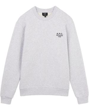 A.P.C. Logo-Embroidered Sweatshirt - White