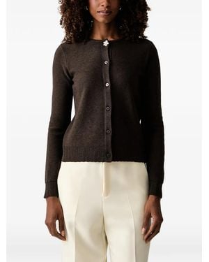 Twinset Cárdigan Con Botones Esmaltados - Negro