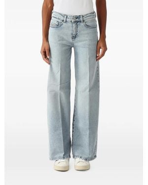 DIESEL Pressed-Crease Wide-Leg Jeans - Blue