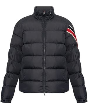 Moncler Gestreifte Daunenjacke - Blau