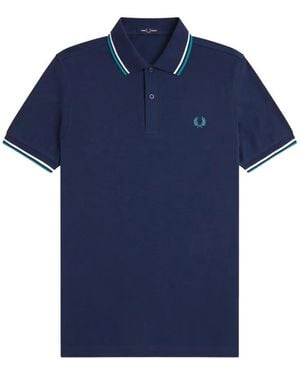 Fred Perry Logo Polo Shirt - Blue