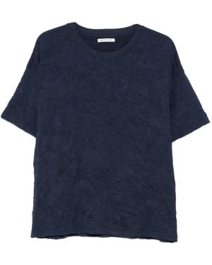 Carter Young Boxy Distressed T-Shirt - Blue