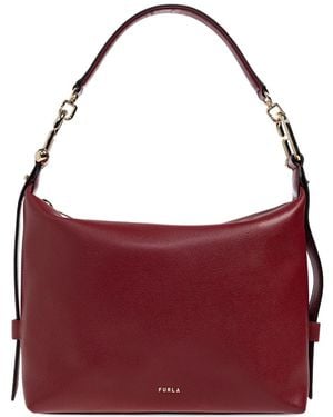 Furla Chain-Detail Leather Shoulder Bag - Red