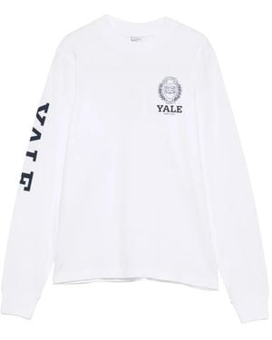Sporty & Rich T-Shirt Yale À Manches Longues - White