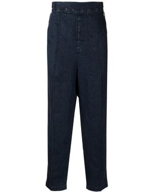 Rito Structure Cropped-Jeans Aus Leinen - Blau