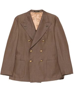 Gabriele Pasini Blazer À Double Boutonnage Avec Poches Avant - Brown