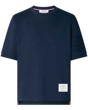 Thom Browne 4-Bar Ottomaans T-Shirt - Blauw