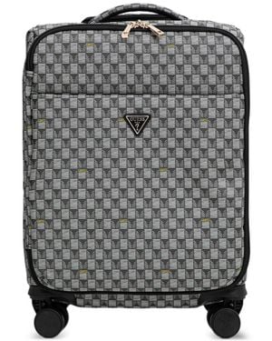 Guess Geometric-Pattern Logo Luggage - Grey