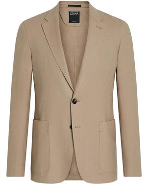 ZEGNA Blazer Oasi Lino - Neutro