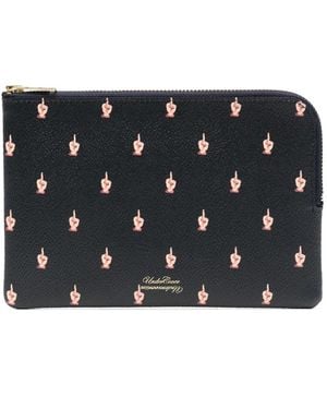 Undercover Printed Clutch Bag - Black