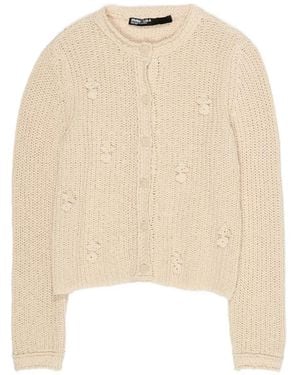 Bimba Y Lola Floral-Appliqué Cardigan - Natural