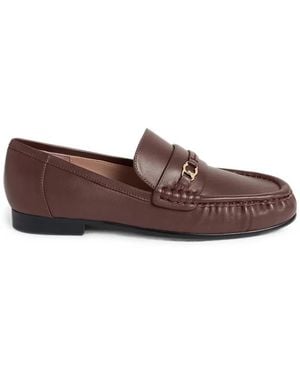 Coccinelle C-Easy Logo-Plaque Leather Loafers - Brown
