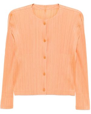 Pleats Please Issey Miyake Polo Mc August À Design Plissé - Orange