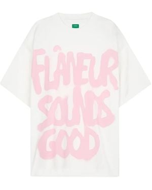 flâneur T-Shirt Mit Graffiti-Print - Pink