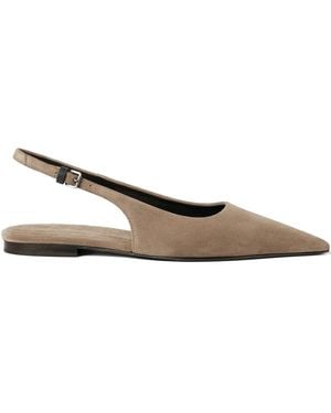 Brunello Cucinelli Leather Slingback Ballets - Multicolour