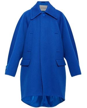 Balenciaga Large Cocoon Coat - Blue