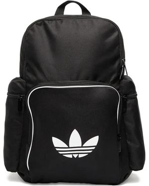 adidas Adicolor Logo-Print Backpack - Black
